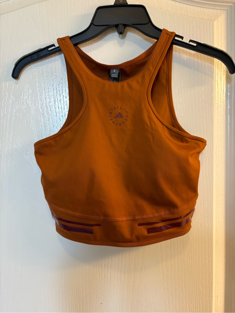 adidas Orange Ribbed Racerback Crop Top - Picture 9 of 9